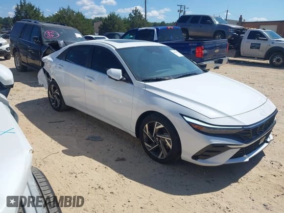 ✅ 2024 Hyundai Elantra Limited • VIN: KMHLP4DG2RU661845 • Лот: 43140671. Опубликован ранее на IAAI с пробегом 28 181 миль. Бесплатный доступ к архиву аукционных продаж из США и подробный отчёт об истории автомобиля на DreamBid. Изображение 1.