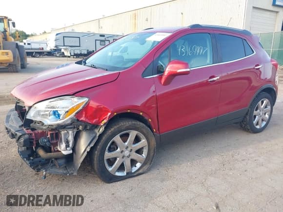 ✅ 2015 Buick Encore Leather • VIN: KL4CJGSB1FB091286 • Lot: 43169997. Wystawiony na IAAI z przebiegiem 97 590 mil. Bezpłatny archiwum sprzedaży aukcyjnych z USA i szczegółowy raport historii pojazdu na DreamBid. Zdjęcie 2.