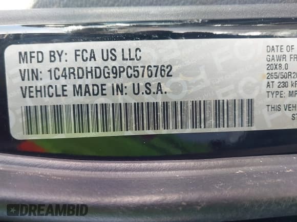 ✅ 2023 Dodge Durango GT Plus • VIN: 1C4RDHDG9PC576762 • Лот: 43347576. Опубликован ранее на IAAI с пробегом 73 222 миль. Бесплатный доступ к архиву аукционных продаж из США и подробный отчёт об истории автомобиля на DreamBid. Изображение 9.