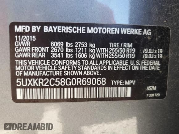 ✅ 2016 BMW X5 sDrive35i • VIN: 5UXKR2C58G0R69068 • Lot: 82709775. Listed on Copart with Not provided. Free auction sales archive from the USA and detailed vehicle history report at DreamBid. Image 13.