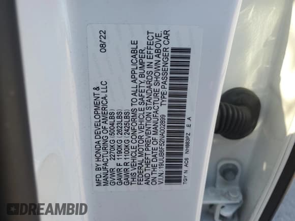 ✅ 2022 Acura TLX w/A-Spec Package • VIN: 19UUB6F52NA002899 • Лот: 81005905. Опубликован ранее на Copart с пробегом 33 794 миль. Бесплатный доступ к архиву аукционных продаж из США и подробный отчёт об истории автомобиля на DreamBid. Изображение 12.