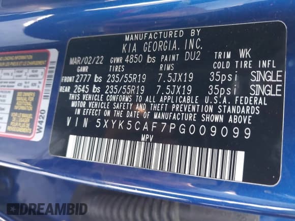 ✅ 2023 Kia Sportage SX-Prestige • VIN: 5XYK5CAF7PG009099 • Lot: 40312825. Wystawiony na IAAI z przebiegiem 35 671 mil. Bezpłatny archiwum sprzedaży aukcyjnych z USA i szczegółowy raport historii pojazdu na DreamBid. Zdjęcie 9.
