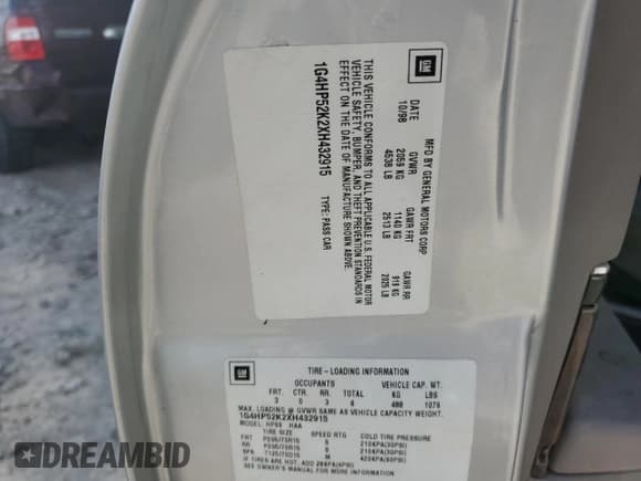 ✅ 1999 Buick LeSabre Custom • VIN: 1G4HP52K2XH432915 • Лот: 73187924. Опубликован ранее на Copart с пробегом 112 467 миль. Бесплатный доступ к архиву аукционных продаж из США и подробный отчёт об истории автомобиля на DreamBid. Изображение 12.