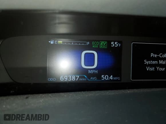 ✅ 2021 Toyota Prius XLE • VIN: JTDKAMFP6M3174970 • Lot: 85478855. Listed on Copart with 69,387 mi. Free auction sales archive from the USA and detailed vehicle history report at DreamBid. Image 9.