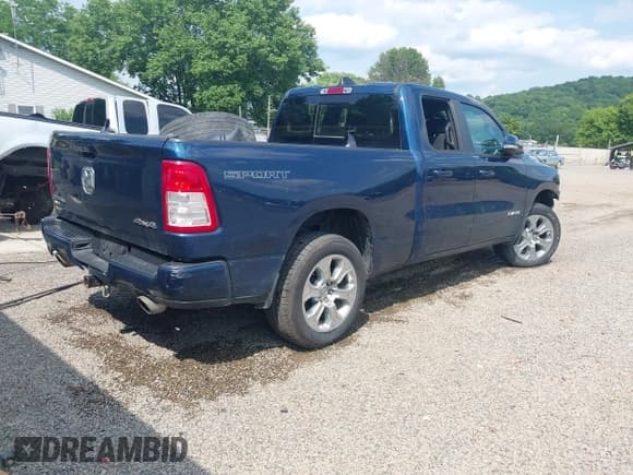 ✅ 2022 Ram 1500 Big Horn • VIN: 1C6SRFBT1NN255976 • Lot: 42461238. Listed on IAAI with 56,518 mi. Free auction sales archive from the USA and detailed vehicle history report at DreamBid. Image 4.