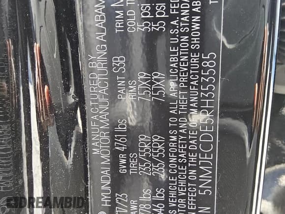 ✅ 2024 Hyundai Tucson Limited • VIN: 5NMJECDE5RH353585 • Lot: 80776264. Wystawiony na Copart z przebiegiem 35 759 mil. Bezpłatny archiwum sprzedaży aukcyjnych z USA i szczegółowy raport historii pojazdu na DreamBid. Zdjęcie 13.