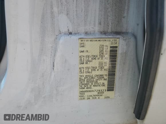 ✅ 2015 Nissan Frontier SV • VIN: 1N6AD0ER6FN729323 • Лот: 80535695. Опубликован ранее на Copart с пробегом 140 695 миль. Бесплатный доступ к архиву аукционных продаж из США и подробный отчёт об истории автомобиля на DreamBid. Изображение 12.