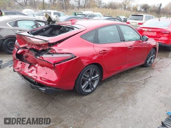 ✅ 2023 Acura Integra Technology • VIN: 19UDE4H61PA009458 • Lot: 43724234. Listed on IAAI with 50,677 mi. Free auction sales archive from the USA and detailed vehicle history report at DreamBid. Image 4.
