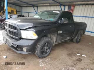 2017 Ram 1500 Tradesman with VIN 3C6JR7AGXHG594125, listed as a Copart auction lot 43257765 with 58,334 mi miles and Salvage title. Bid and sale history available at DreamBid. Image 1.