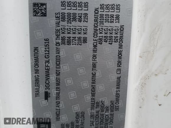 ✅ 2020 Chevrolet Silverado 1500 Work Truck • VIN: 3GCNWAEF3LG121516 • Lot: 71546564. Wystawiony na Copart z przebiegiem 173 226 mil. Bezpłatny archiwum sprzedaży aukcyjnych z USA i szczegółowy raport historii pojazdu na DreamBid. Zdjęcie 12.