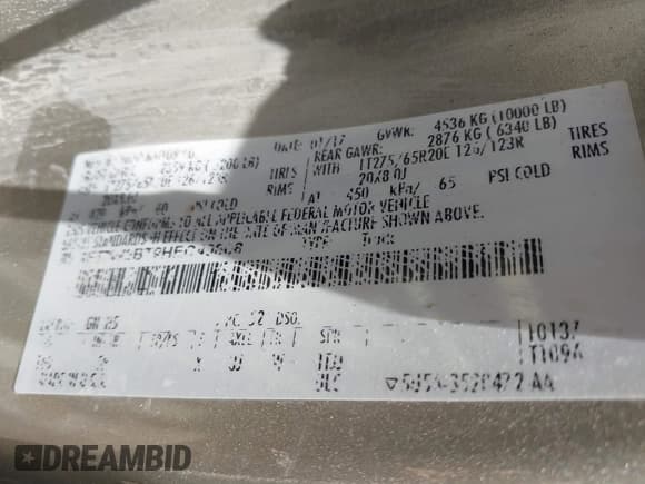 ✅ 2017 Ford F-250 Lariat • VIN: 1FT7W2BT9HEC40808 • Lot: 42240488. Wystawiony na IAAI z przebiegiem Nie podano. Bezpłatny archiwum sprzedaży aukcyjnych z USA i szczegółowy raport historii pojazdu na DreamBid. Zdjęcie 9.