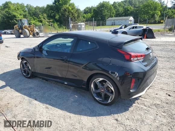 2020 Hyundai Veloster Turbo Ultimate with VIN KMHTH6ABXLU021956, listed as a Copart auction lot 58833945 with 62,080 mi miles and Salvage title. Bid and sale history available at DreamBid. Image 2.