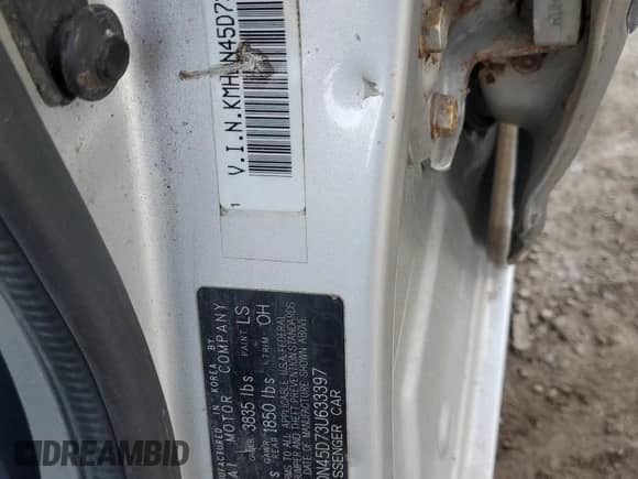 2003 Hyundai Elantra GLS z VIN KMHDN45D73U633397, wystawiony jako Copart lot #79562704 z przebiegiem 127 366 mil mil oraz Czysty tytuł • Clean title. Historia ofert i sprzedaży dostępna na DreamBid. Obrazek 12.