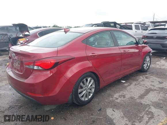 ✅ 2016 Hyundai Elantra SE • VIN: 5NPDH4AE3GH701897 • Lot: 42173235. Listed on IAAI with 130,758 mi. Free auction sales archive from the USA and detailed vehicle history report at DreamBid. Image 4.