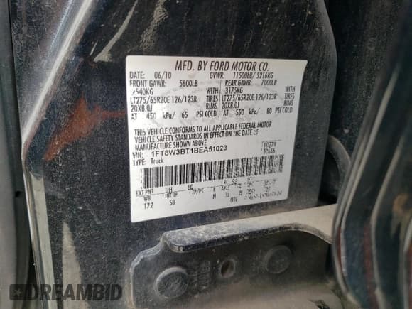 ✅ 2011 Ford F-350 King Ranch • VIN: 1FT8W3BT1BEA51023 • Lot: 90067555. Listed on Copart with 366,981 mi. Free auction sales archive from the USA and detailed vehicle history report at DreamBid. Image 12.