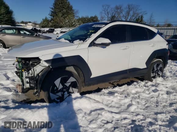 2024 Hyundai Kona Limited with VIN KM8HECA35RU118139, listed as a Copart auction lot 86302994 with 7,542 mi miles and Salvage title. Bid and sale history available at DreamBid. Image 1.