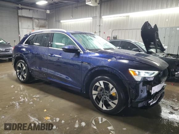 ✅ 2022 Audi e-tron Premium • VIN: WA1AAAGE2NB019647 • Lot: 92085805. Listed on Copart with 41,114 mi. Free auction sales archive from the USA and detailed vehicle history report at DreamBid. Image 4.