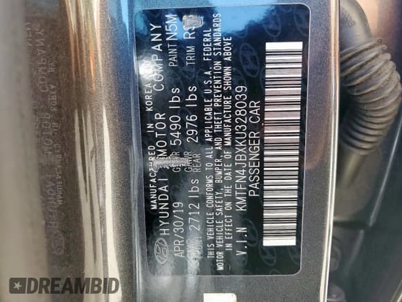 ✅ 2019 Genesis G80 Sport • VIN: KMTFN4JBXKU328039 • Lot: 90642735. Wystawiony na Copart z przebiegiem 92 567 mil. Bezpłatny archiwum sprzedaży aukcyjnych z USA i szczegółowy raport historii pojazdu na DreamBid. Zdjęcie 12.