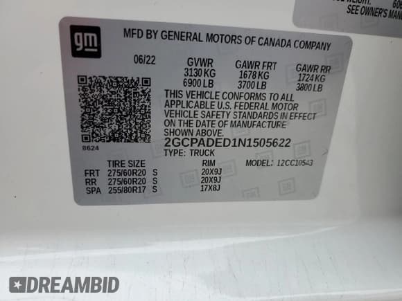 ✅ 2022 Chevrolet Silverado 1500 RST • VIN: 2GCPADED1N1505622 • Lot: 41805015. Listed on Copart with 27,575 mi. Free auction sales archive from the USA and detailed vehicle history report at DreamBid. Image 13.