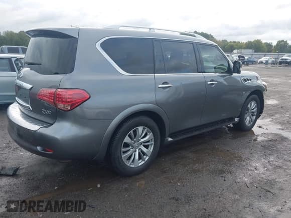 ✅ 2017 Infiniti QX80 Signature Edition • VIN: JN8AZ2NE7H9150953 • Lot: 43535623. Listed on IAAI with 124,414 mi. Free auction sales archive from the USA and detailed vehicle history report at DreamBid. Image 4.