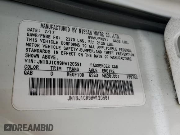 ✅ 2017 Nissan Rogue SL • VIN: JN1BJ1CR9HW120591 • Лот: 84470485. Опубликован ранее на Copart с пробегом 51 769 миль. Бесплатный доступ к архиву аукционных продаж из США и подробный отчёт об истории автомобиля на DreamBid. Изображение 12.