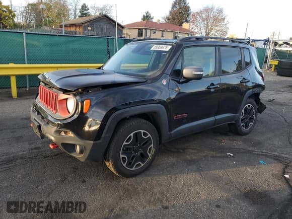 ✅ 2017 Jeep Renegade Trailhawk • VIN: ZACCJBCB3HPE79460 • Lot: 89909675. Listed on Copart with 127,146 mi. Free auction sales archive from the USA and detailed vehicle history report at DreamBid. Image 1.