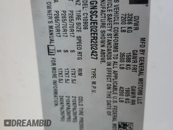 ✅ 2014 Chevrolet Suburban LT • VIN: 1GNSCJE02ER202427 • Lot: 71253834. Wystawiony na Copart z przebiegiem 247 515 mil. Bezpłatny archiwum sprzedaży aukcyjnych z USA i szczegółowy raport historii pojazdu na DreamBid. Zdjęcie 13.