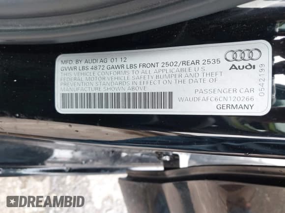 ✅ 2012 Audi A6 Premium Plus • VIN: WAUDFAFC6CN120266 • Лот: 41297077. Опубликован ранее на IAAI с пробегом 153 056 миль. Бесплатный доступ к архиву аукционных продаж из США и подробный отчёт об истории автомобиля на DreamBid. Изображение 9.