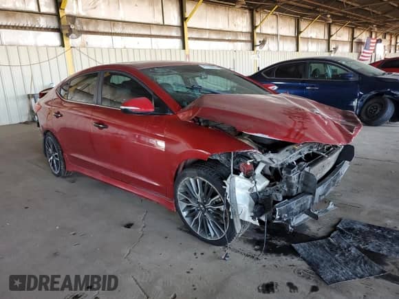 2018 Hyundai Elantra Sport with VIN KMHD04LB5JU609063, listed as a Copart auction lot 87266855 with 108,429 mi miles and Salvage title. Bid and sale history available at DreamBid. Image 4.