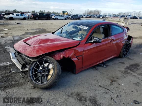 ✅ 2020 BMW M4 CS • VIN: WBS3S7C03LAH85197 • Lot: 39266874. Listed on Copart with 41,901 mi. Free auction sales archive from the USA and detailed vehicle history report at DreamBid. Image 1.