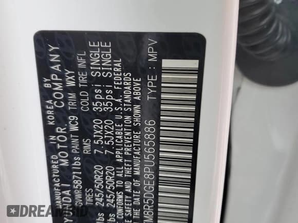 ✅ 2023 Hyundai Palisade Limited • VIN: KM8R5DGE8PU565886 • Лот: 45995605. Опубликован ранее на Copart с пробегом 19 462 миль. Бесплатный доступ к архиву аукционных продаж из США и подробный отчёт об истории автомобиля на DreamBid. Изображение 15.