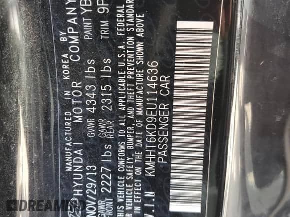 2014 Hyundai Genesis Coupe R-Spec с VIN KMHHT6KD9EU114636, выставлен на аукционе Copart как лот 49142895 с пробегом 61 734 миль миль и Списание • Salvage title. История ставок и продаж доступна на DreamBid. Изображение 12.