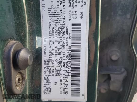 ✅ 2003 Toyota Highlander • VIN: JTEGF21A630087998 • Lot: 90139685. Wystawiony na Copart z przebiegiem 206 273 mil. Bezpłatny archiwum sprzedaży aukcyjnych z USA i szczegółowy raport historii pojazdu na DreamBid. Zdjęcie 13.