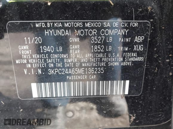 ✅ 2021 Hyundai Accent SE • VIN: 3KPC24A65ME136235 • Лот: 41672505. Опубликован ранее на IAAI с пробегом 71 017 миль. Бесплатный доступ к архиву аукционных продаж из США и подробный отчёт об истории автомобиля на DreamBid. Изображение 9.