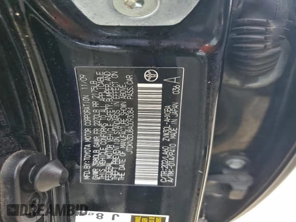 ✅ 2010 Toyota Prius III • VIN: JTDKN3DU8A0093084 • Лот: 93711655. Опубликован ранее на Copart с пробегом 216 859 миль. Бесплатный доступ к архиву аукционных продаж из США и подробный отчёт об истории автомобиля на DreamBid. Изображение 13.