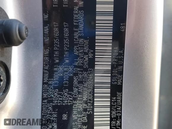 ✅ 2018 Toyota Sienna XLE Auto Access Seat • VIN: 5TDYZ3DC9JS924613 • Lot: 82388905. Listed on Copart with 53,453 mi. Free auction sales archive from the USA and detailed vehicle history report at DreamBid. Image 13.