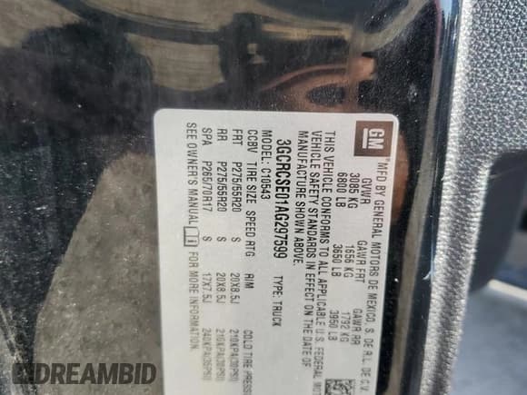 ✅ 2010 Chevrolet Silverado 1500 LT • VIN: 3GCRCSE01AG297599 • Лот: 91925055. Опубликован ранее на Copart с пробегом 157 595 миль. Бесплатный доступ к архиву аукционных продаж из США и подробный отчёт об истории автомобиля на DreamBid. Изображение 12.