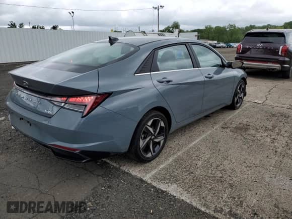2022 Hyundai Elantra Limited with VIN KMHLN4AJXNU020846, listed as a Copart auction lot 57967745 with 42,692 mi miles and Salvage title. Bid and sale history available at DreamBid. Image 3.