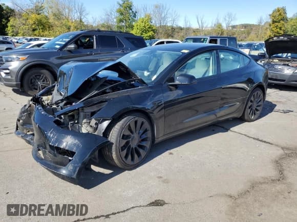 ✅ 2023 Tesla Model 3 Performance • VIN: 5YJ3E1EC2PF562968 • Лот: 80731125. Опубликован ранее на Copart с пробегом 25 014 миль. Бесплатный доступ к архиву аукционных продаж из США и подробный отчёт об истории автомобиля на DreamBid. Изображение 1.