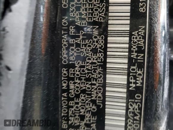 ✅ 2015 Toyota Prius One • VIN: JTDKDTB37F1587385 • Лот: 92477455. Опубликован ранее на Copart с пробегом 119 199 миль. Бесплатный доступ к архиву аукционных продаж из США и подробный отчёт об истории автомобиля на DreamBid. Изображение 13.