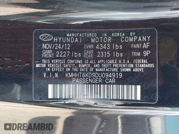 ✅ 2013 Hyundai Genesis Coupe R-Spec • VIN: KMHHT6KD9DU094919 • Lot: 41871804. Wystawiony na IAAI z przebiegiem 102 269 mil. Bezpłatny archiwum sprzedaży aukcyjnych z USA i szczegółowy raport historii pojazdu na DreamBid. Zdjęcie 9.