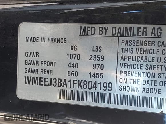 ✅ 2015 Smart fortwo Passion • VIN: WMEEJ3BA1FK804199 • Лот: 43852838. Опубликован ранее на IAAI с пробегом 115 448 миль. Бесплатный доступ к архиву аукционных продаж из США и подробный отчёт об истории автомобиля на DreamBid. Изображение 9.