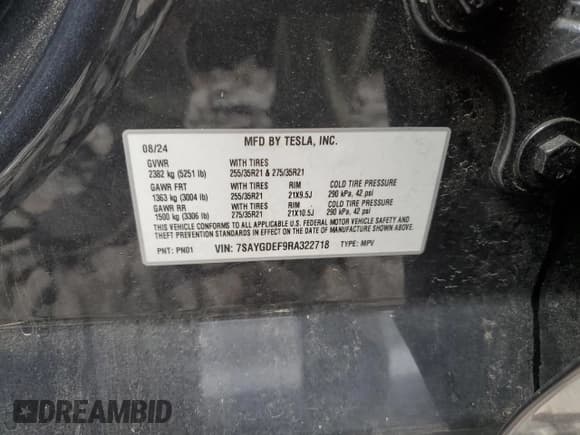 ✅ 2024 Tesla Model Y Performance • VIN: 7SAYGDEF9RA322718 • Lot: 86331745. Wystawiony na Copart z przebiegiem 34 956 mil. Bezpłatny archiwum sprzedaży aukcyjnych z USA i szczegółowy raport historii pojazdu na DreamBid. Zdjęcie 13.