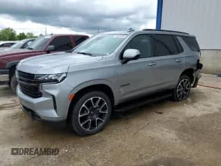 2023 Chevrolet Tahoe RST with VIN 1GNSKRKDXPR187350, listed as a Copart auction lot 55633665 with 38,850 mi miles and Salvage title. Bid and sale history available at DreamBid. Image 1.