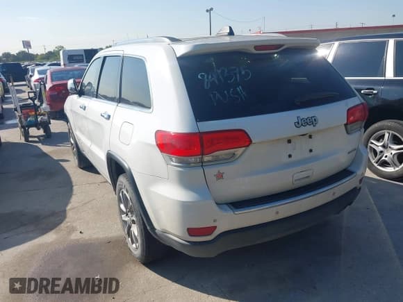 ✅ 2015 Jeep Grand Cherokee Limited • VIN: 1C4RJEBG1FC841375 • Lot: 43271510. Listed on IAAI with 179,856 mi. Free auction sales archive from the USA and detailed vehicle history report at DreamBid. Image 3.