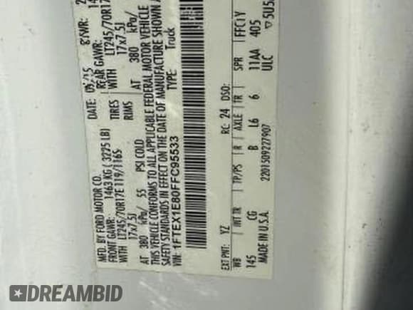 ✅ 2015 Ford F-150 XLT • VIN: 1FTEX1E80FFC95533 • Lot: 90084275. Wystawiony na Copart z przebiegiem 90 654 mil. Bezpłatny archiwum sprzedaży aukcyjnych z USA i szczegółowy raport historii pojazdu na DreamBid. Zdjęcie 10.