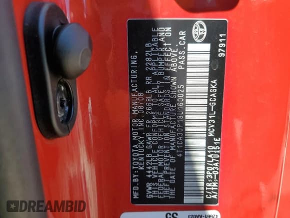 ✅ 2008 Toyota Solara SE • VIN: 4T1CA30P18U160025 • Lot: 60337964. Listed on Copart with 114,162 mi. Free auction sales archive from the USA and detailed vehicle history report at DreamBid. Image 12.