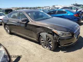 2015 Hyundai Genesis 3.8L with VIN KMHGN4JE2FU043091, listed as a Copart auction lot 68129574 with 79,222 mi miles and Salvage title. Bid and sale history available at DreamBid. Image 4.