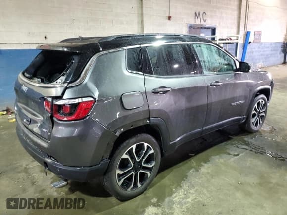 ✅ 2023 Jeep Compass Limited • VIN: 3C4NJDCN1PT561337 • Lot: 42622345. Listed on Copart with 14,931 mi. Free auction sales archive from the USA and detailed vehicle history report at DreamBid. Image 3.