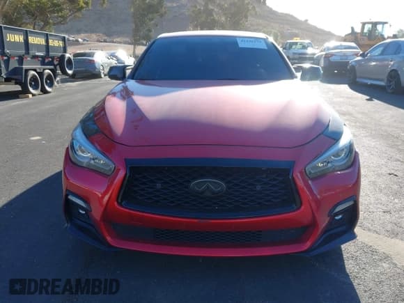 ✅ 2021 Infiniti Q50 Red Sport 400 • VIN: JN1FV7DP3MM850783 • Lot: 41335175. Listed on IAAI with 59,113 mi. Free auction sales archive from the USA and detailed vehicle history report at DreamBid. Image 13.